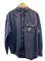 画像：長袖シャツ/XL/コットン/BLK