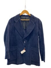 画像：70s/大文字タグ/テーラードジャケット/--/コーデュロイ/NVY/無地