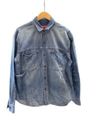 画像：26SS/Worn Snap Painter Shirt/長袖シャツ/S/デニム/BLU/無地