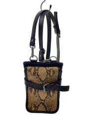 画像：パイソン/ショルダーバッグ/レザー/BLK