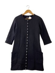 画像：スナップボタンロングワンピース/2/コットン/BLK/Q958M001