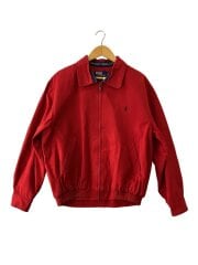 画像：USA製/スイングトップ/ジャケット/L/コットン/RED/無地