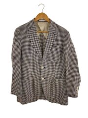 画像：テーラードジャケット/リネン・ウール・シルク・カシミヤ混合/44/リネン/NVY/総柄/258J7941