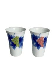 画像：ぶどう・ペアフリーカップ/湯呑