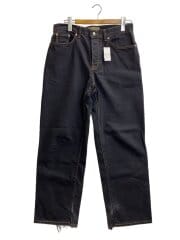 画像：BIG OL JEAN DENIM/ストレートパンツ/30/コットン/BLK/116599/裾ダメージ//