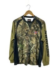 画像：長袖Tシャツ/S/ポリエステル/GRN/総柄