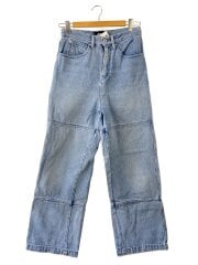 画像：ストレートパンツ/S/コットン/IDG/無地/デニムパンツ/汚れ有