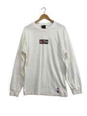 画像：長袖Tシャツ/S/コットン/WHT/プリント/da1632-100//