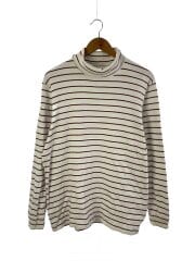 画像：16AW/Gold Stripe Turtleneck LONG SLEEVE T-/M/コットン/WHT/ボーダー