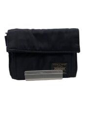 画像：3つ折り財布/ナイロン/BLK/メンズ