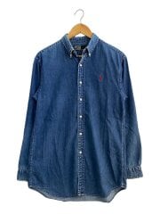画像：POLO RALPH LAUREN/長袖シャツ/コットン/インディゴ/80s/170cm/ナイガイ/緑タグ//