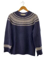 画像：ニット・セーター(厚手)/36/ウール/ネイビー/52-02-02008/スコットランド製