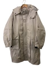 画像：ロングフードジャケット/one/ポリエステル/IVO/無地/FWFC225012