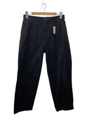 画像：Twill Volume Pleated Trouser/30/コットン/BLK/無地/11658