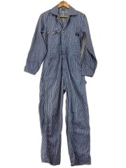 画像：60S～70S/つなぎ/ヒッコリー/TALONジップ/オールインワン/コットン/ネイビー/ストライプ//