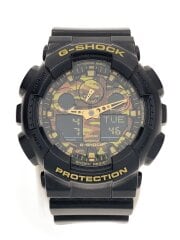 画像：クォーツ腕時計/アナログ/--/BLK/BLK/ga-100cf