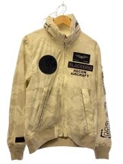 画像：BLACKBIRD STAND ZIP JKT/スタジャン/L/ナイロン/WHT/総柄/6102133