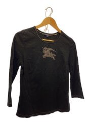 画像：スタッズロゴプリント/長袖カットソー/4/コットン/BLK/FA705-795-10