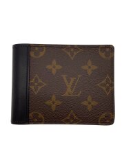 画像：ポルト・フォイユ・ミュルティプル_モノグラム・マカサー/レザー/BRW/メンズ