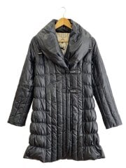 画像：ロングダウンジャケット/1/ポリエステル/BLK/無地/9A89002