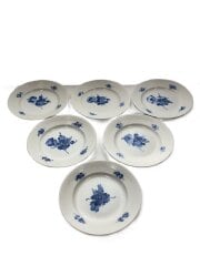 画像：ロイヤルコペンハーゲン ブルーフラワー プレート 19cm/6点セット/BLU