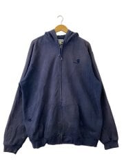 画像：ジップパーカー/XL/コットン/NVY/汚れ・使用感有/90-00s /ジッパーブル破損//
