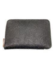 画像：2つ折り財布/レザー/BLK/無地/メンズ