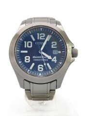 画像：腕時計/アナログ/チタン/NVY/SLV/チタン/E168-S108535