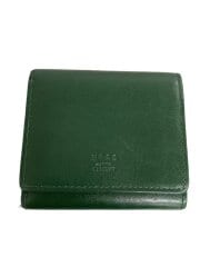 画像：3つ折り財布/レザー/GRN/無地/レディース