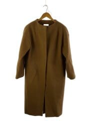 画像：コート/2/ウール/カシミヤ混/BRW/無地/512060010001-01