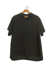 画像：半袖シャツ/L/レーヨン/BLK/無地/SE38368