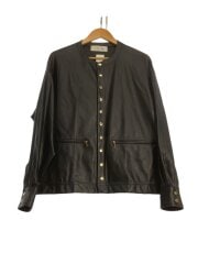 画像：レザージャケット・ブルゾン/0/フェイクレザー/BLK/24-ss037B