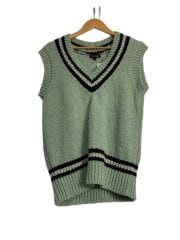 画像：ニットベスト(厚手)/1/コットン/BLU/6518-106-0274