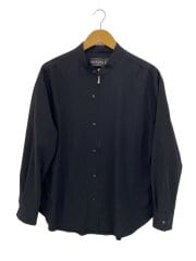 画像：長袖シャツ/1/レーヨン/BLK/無地/SV-0084