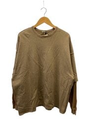 画像：長袖Tシャツ/3/コットン/BEG/無地/RECU-034