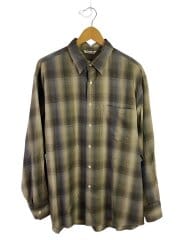 画像：長袖シャツ/4/ウール/KHK/チェック/A25AS01LC