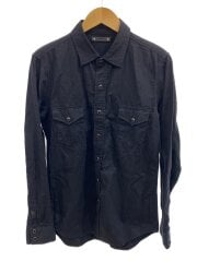 画像：長袖シャツ/--/コットン/BLK/無地/WST-501-99-023