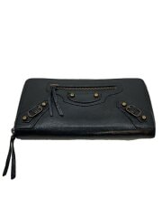 画像：長財布/レザー/BLK/無地/メンズ/253036-1000-G-555583