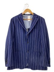 画像：テーラードジャケット/48/コットン/NVY/ストライプ/24-16-0444-015