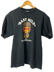 画像：Tシャツ/L/コットン/BLK/総柄