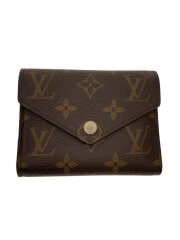 画像：ポルト・フォイユ・ヴィクトリーヌ_モノグラム・キャンバス_ローズバレリーヌ/PVC/BRW/総柄/レデ