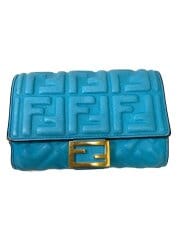 画像：2つ折り財布/レザー/BLU/レディース