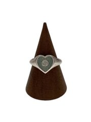 画像：インターロッキングG/ハート/リング/SV925/11号/レディース