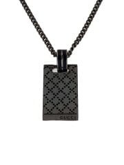 画像：プレートネックレス_ディアマンティッシマ/--/BLK/トップ有/メンズ