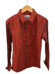 画像：長袖シャツ/48/コットン/RED/ストライプ/VW-CR-88156