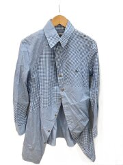 画像：長袖シャツ/46/コットン/BLU/チェック/VW-WR-77027