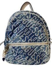 画像：リュック/コットン/BLU/総柄