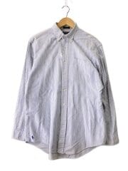 画像：長袖シャツ/XL/コットン/WHT/ストライプ/thebigoxford/MADEIN USA/襟黄ばみ//
