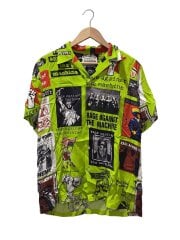 画像：×RAGE AGAINST THE MACHINE/20SS/アロハシャツ/S/レーヨン/グリーン/総柄