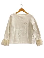 画像：ハートパッチロングスリーブ/長袖Tシャツ/40/コットン/ホワイト/MA233UTS001